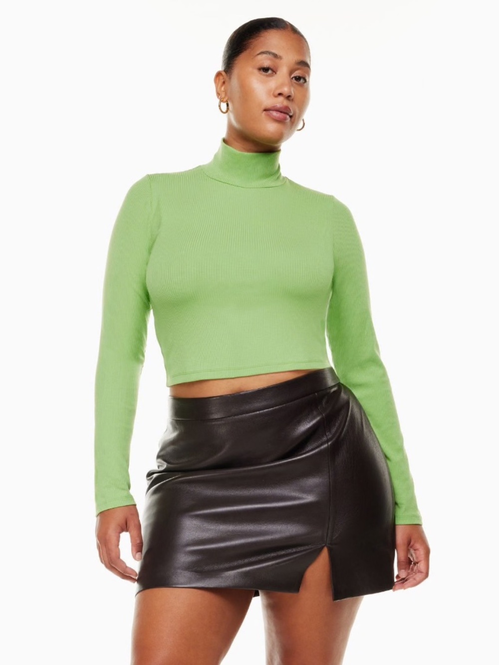 NWT Wilfred Only Crop Turtleneck, Cucamelon Green, XS
